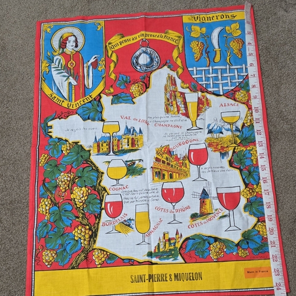 Accessories - Vintage Saint Pierre and Miquelon tea towel